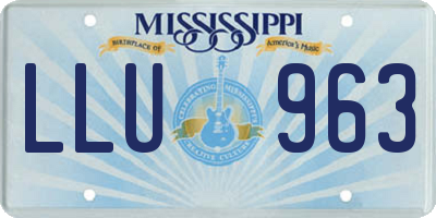 MS license plate LLU963
