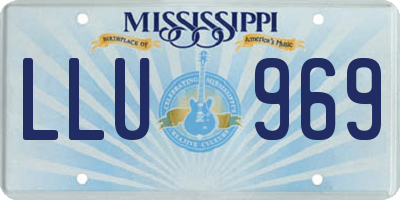 MS license plate LLU969