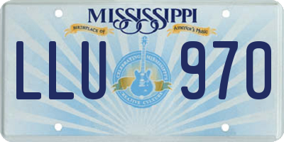 MS license plate LLU970
