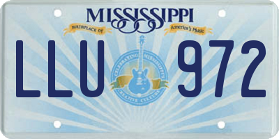 MS license plate LLU972