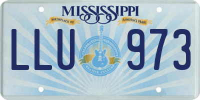 MS license plate LLU973