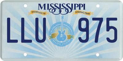 MS license plate LLU975