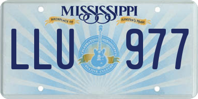 MS license plate LLU977