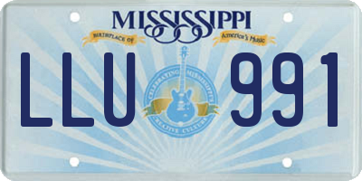 MS license plate LLU991