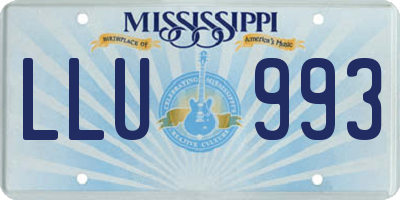 MS license plate LLU993