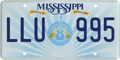 MS license plate LLU995