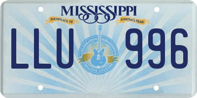MS license plate LLU996