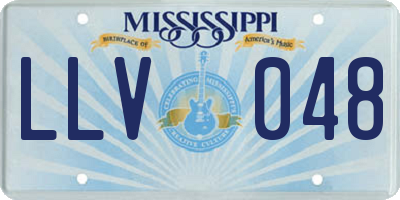 MS license plate LLV048