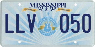 MS license plate LLV050