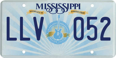 MS license plate LLV052