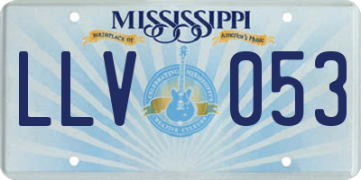 MS license plate LLV053