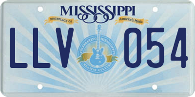 MS license plate LLV054