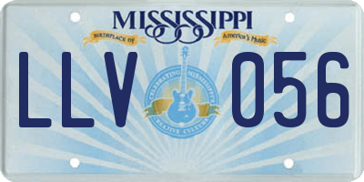 MS license plate LLV056
