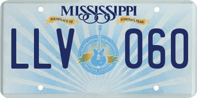 MS license plate LLV060