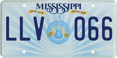 MS license plate LLV066