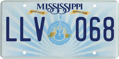 MS license plate LLV068