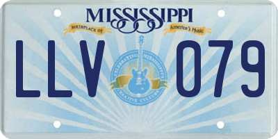 MS license plate LLV079