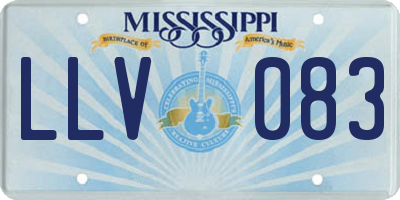 MS license plate LLV083