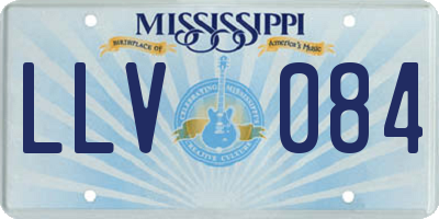 MS license plate LLV084
