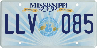 MS license plate LLV085