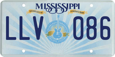 MS license plate LLV086