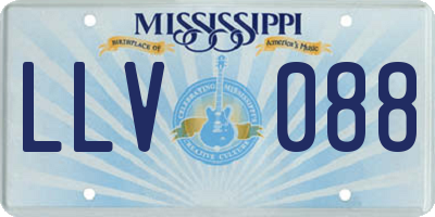 MS license plate LLV088