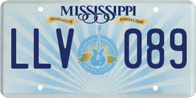 MS license plate LLV089