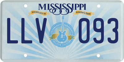 MS license plate LLV093