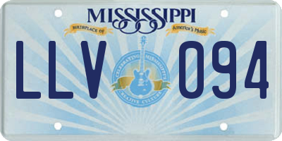MS license plate LLV094