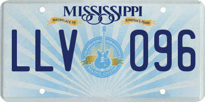 MS license plate LLV096