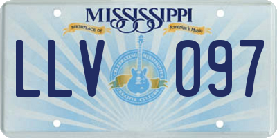 MS license plate LLV097