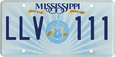 MS license plate LLV111