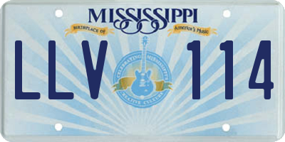 MS license plate LLV114