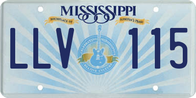 MS license plate LLV115