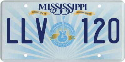MS license plate LLV120