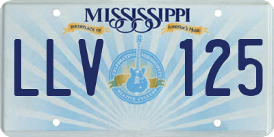 MS license plate LLV125