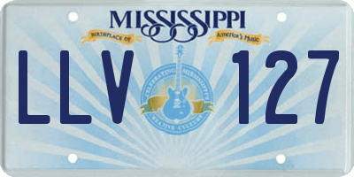 MS license plate LLV127