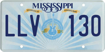 MS license plate LLV130