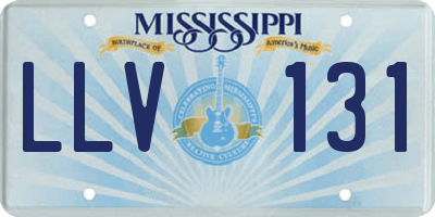 MS license plate LLV131