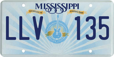 MS license plate LLV135