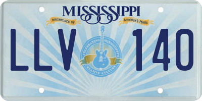 MS license plate LLV140