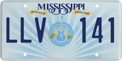 MS license plate LLV141