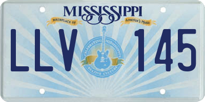MS license plate LLV145