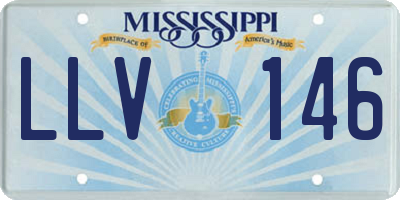 MS license plate LLV146
