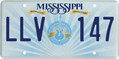 MS license plate LLV147