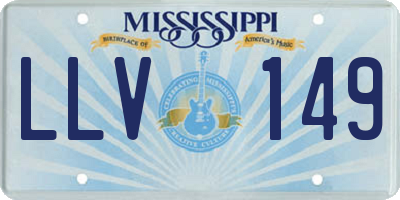 MS license plate LLV149
