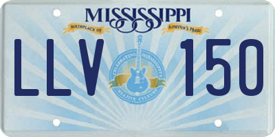 MS license plate LLV150