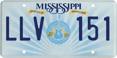 MS license plate LLV151