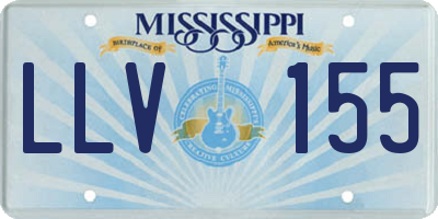 MS license plate LLV155