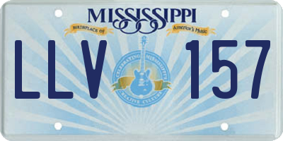 MS license plate LLV157